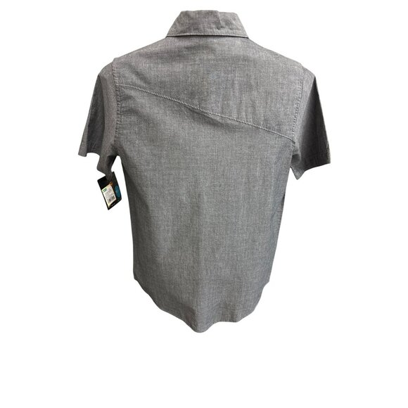 Shaun White Boys Gray Button-Up Shirt With Contrast Pocket M Youth Kids Cotton - Picture 6 of 10